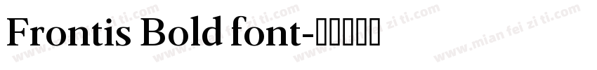 Frontis Bold font字体转换